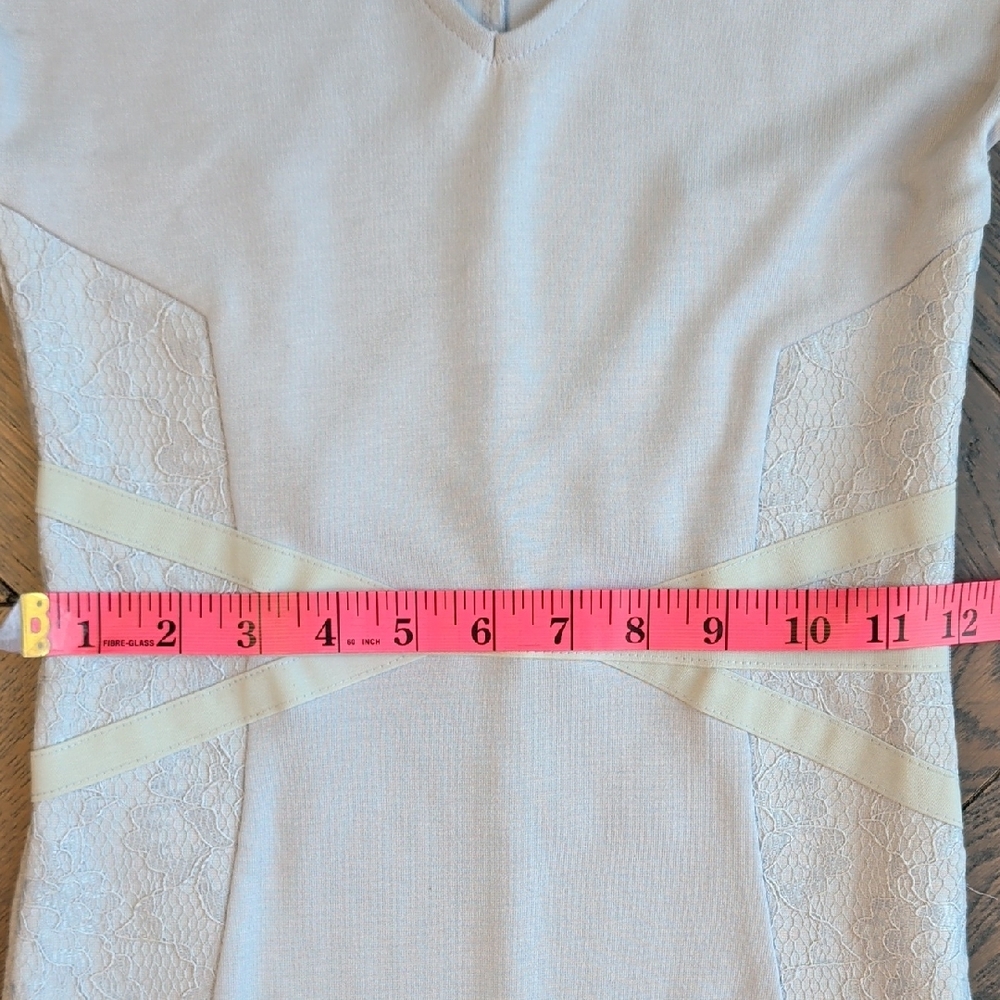 French Connection Light Blue/Grey Bodycon Lace Dress Size 0 - Picture 5 of 14